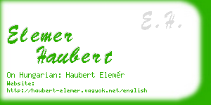 elemer haubert business card